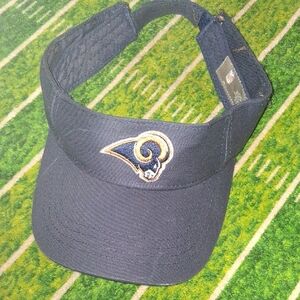 St. Louis Rams NFL Team Logo Navy Visor Hat Cap NWT